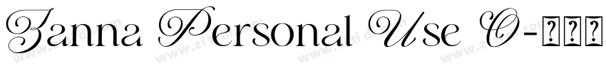 Zanna Personal Use O字体转换